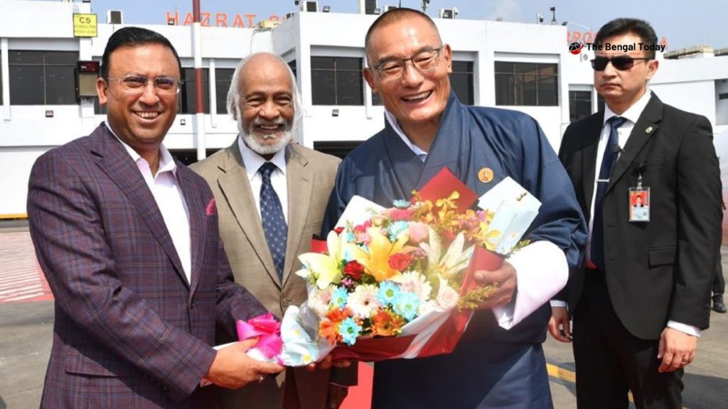 Bhutanese Prime Minister Tshering Tobgay in Dhaka for a brief transit stop.