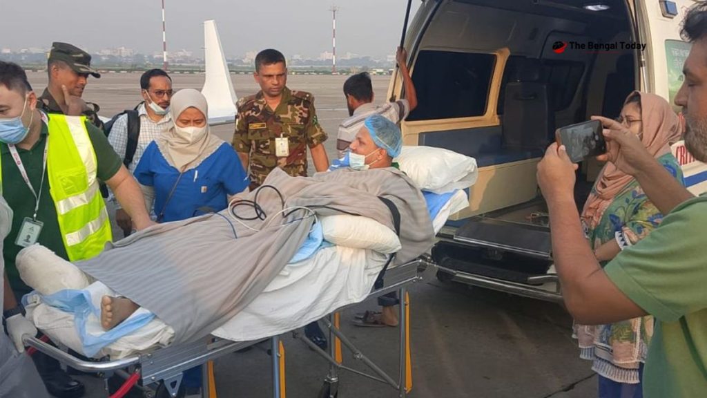Injured Army officer Captain Mohiuddin is being sent to Singapore for advanced medical treatment.